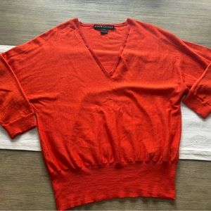 Ralph Lauren Black Label v neck sweater size large orange (A)